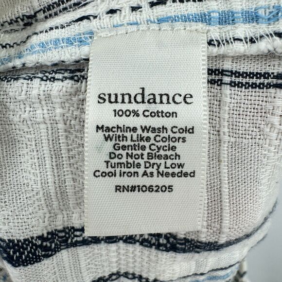 NWOT SUNDANCE Gigi Cotton Lightweight Boho Pant Size PS Petite S Blue White - Picture 7 of 7